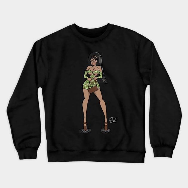 Mint Choc Chip Crewneck Sweatshirt by Jennifer Elder Art